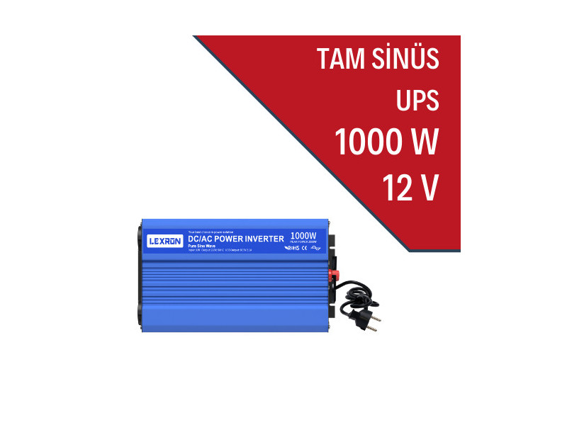 1000W-12V TAM SİNÜS İNVERTER (UPS) 1000W-12V TAM SİNÜS İNVERTER (UPS)
