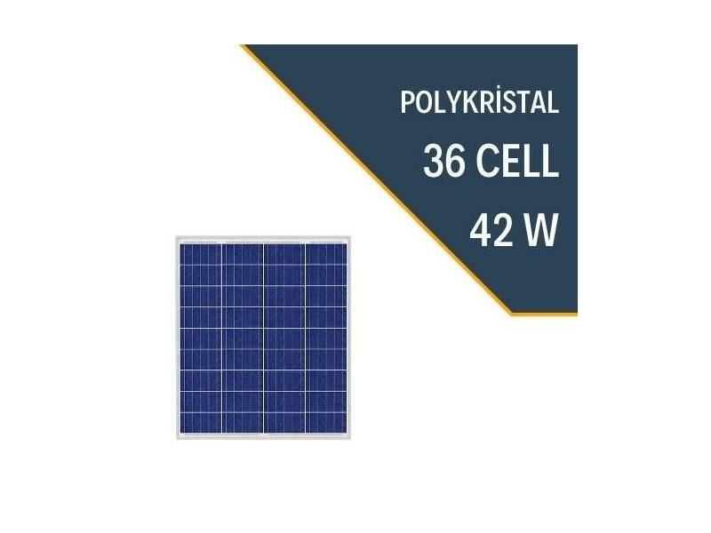 42W POLYKRİSTAL GÜNEŞ PANELİ