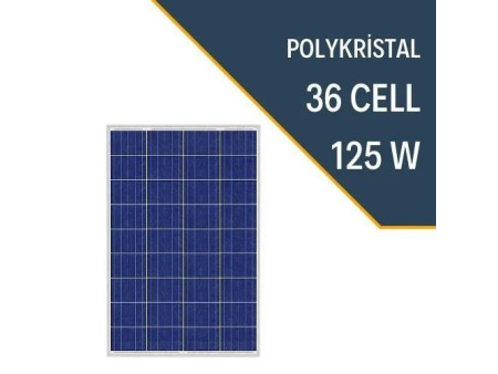 125W POLYKRİSTAL GÜNEŞ PANELİ