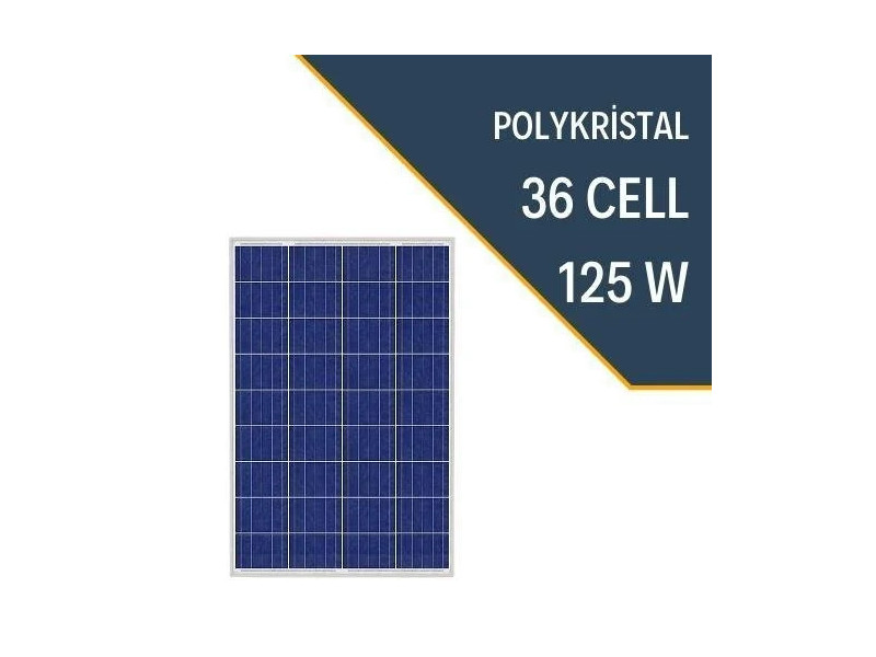 125W POLYKRİSTAL GÜNEŞ PANELİ