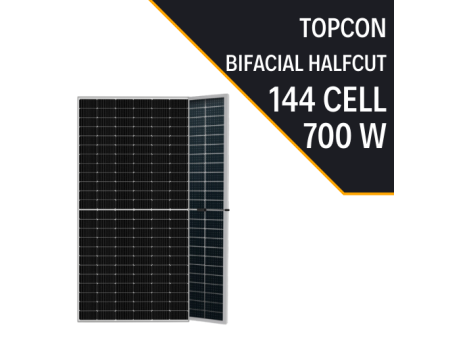 TOPCON BIFACIAL 700W HALF CUT GÜNEŞ PANELİ